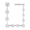 14K White Gold 13 Stone Diamond Journey Necklace 7.25ct