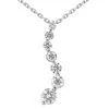 14K White Gold 7 Stone Diamond Journey Necklace 2ct