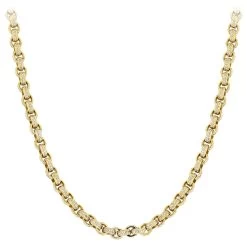 Hip Hop 14K Yellow Gold Cable Chain Eternity Diamond Necklace For Men 40.25ct