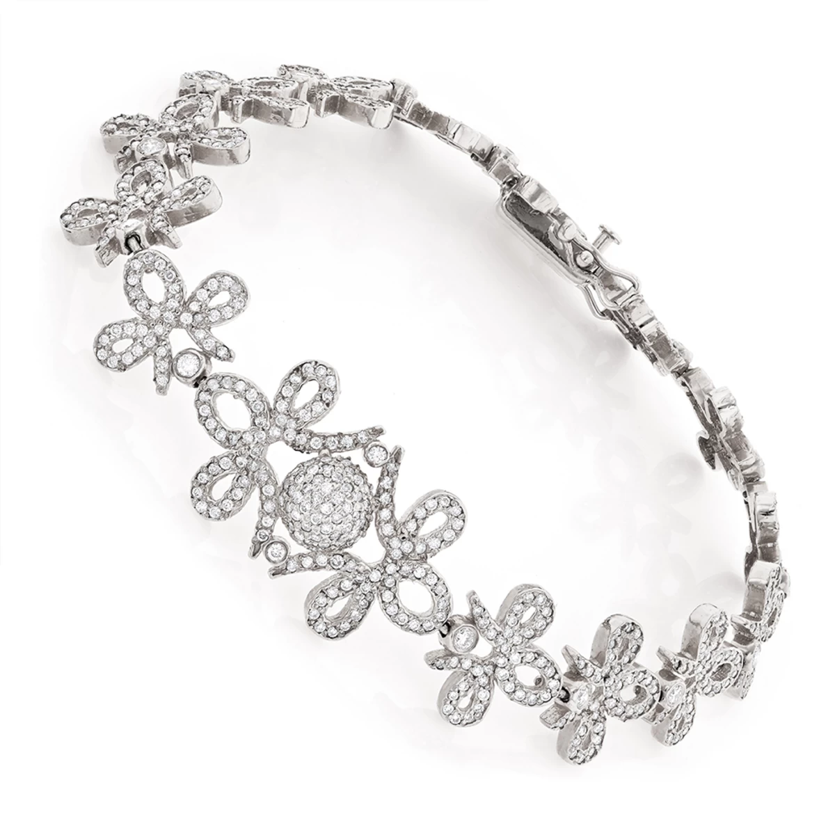 14K Yellow Gold Designer Ladies Diamond Bracelet 7.10ct - Image 2