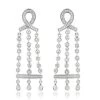 14K White Gold Diamond Chandelier Earrings 0.36ct