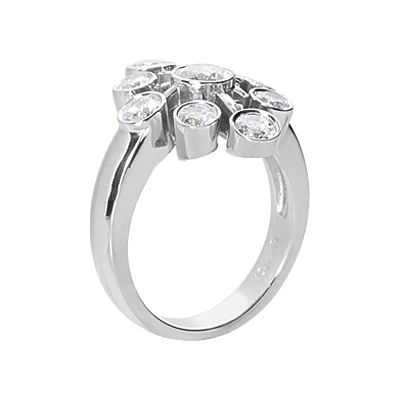14K White Gold Diamond Right Hand Ring 1.30ct - Image 3