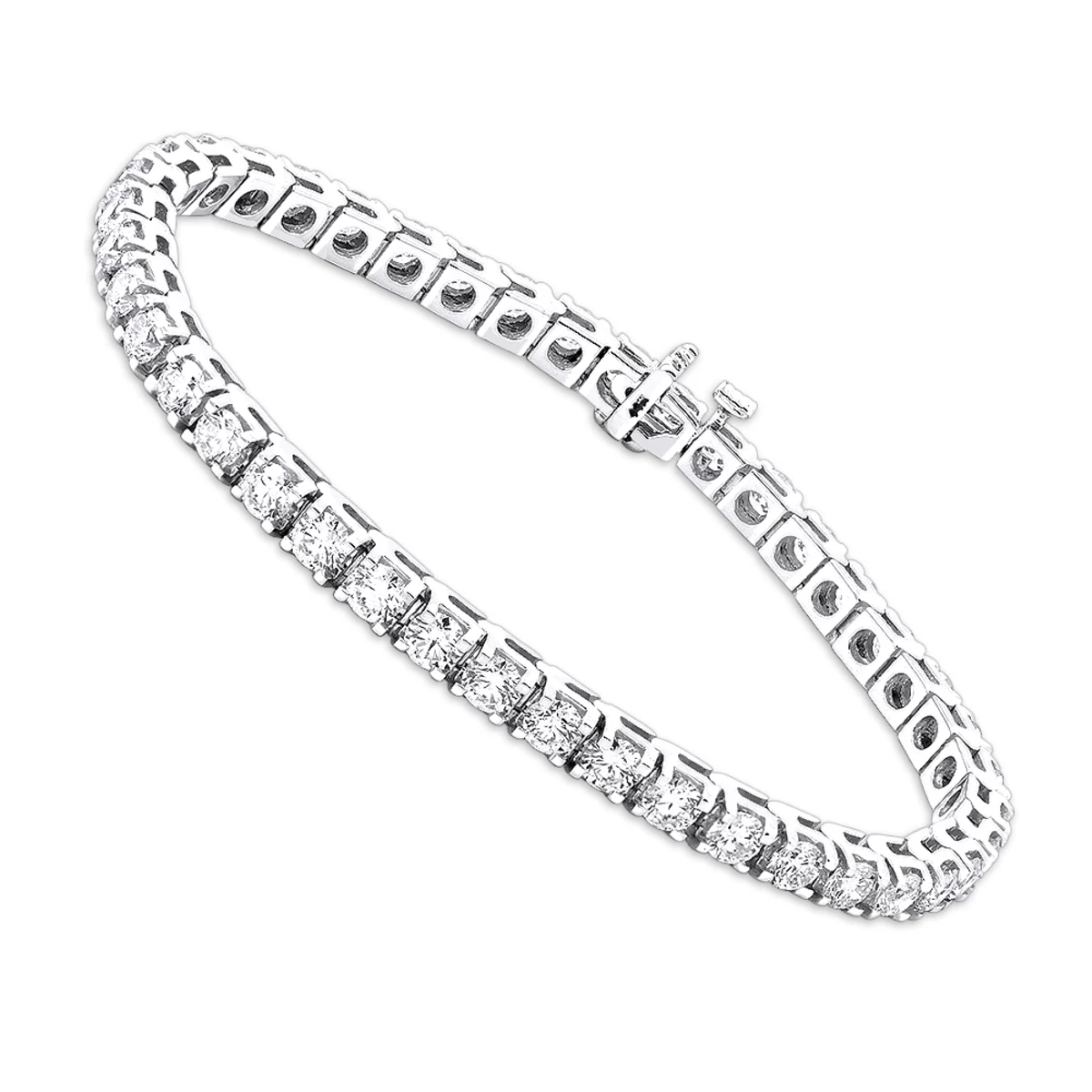 14K Yellow Gold Women's Diamond Tennis Bracelet Round Diamonds 9.72ct - Image 2