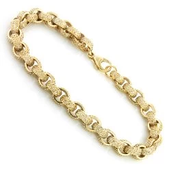 14K Yellow Gold Eternity Diamond Bracelet 8.5ct
