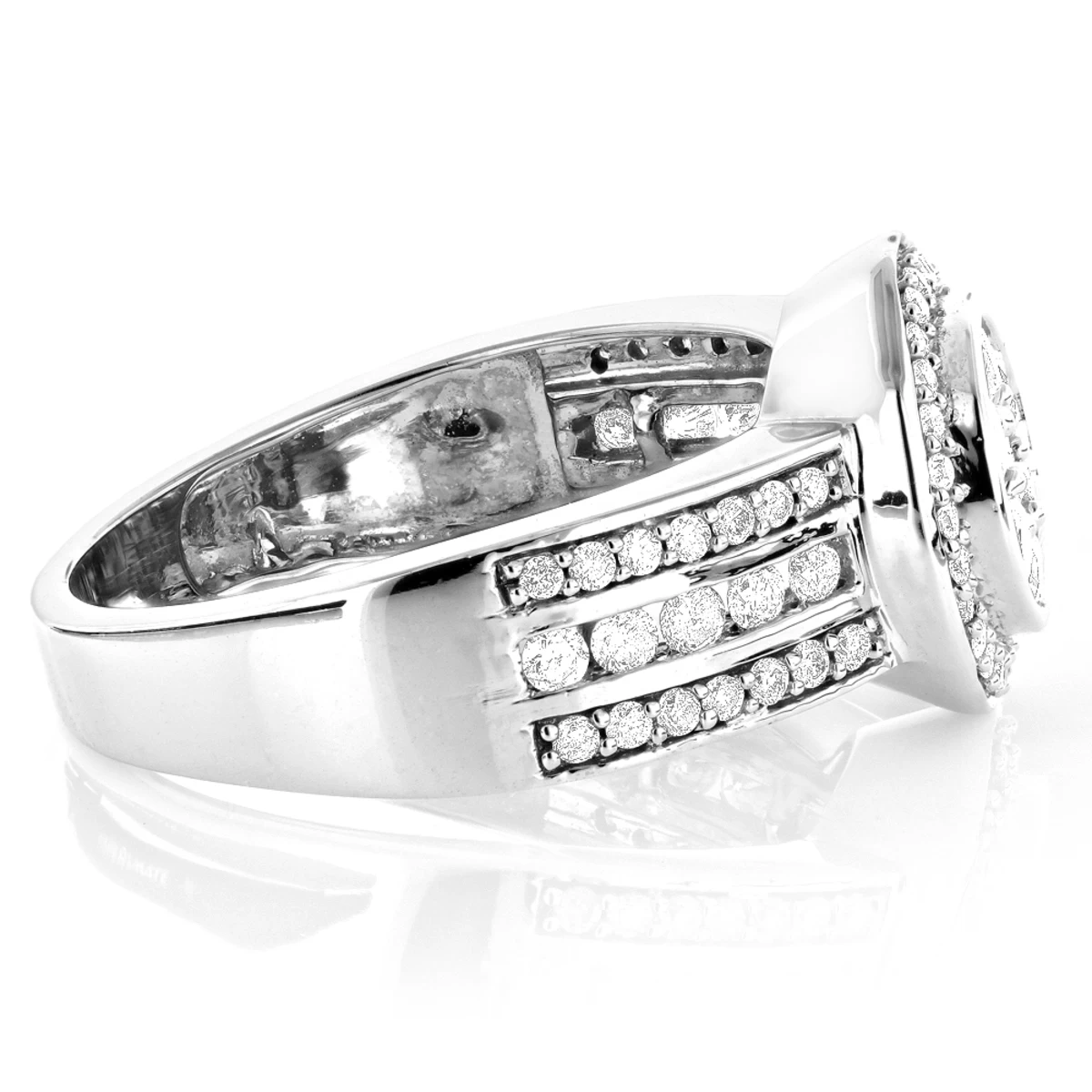 14K White Gold Pre-Set Diamond Engagement Ring 1.21ct - Image 4