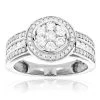 14K White Gold Pre-Set Diamond Engagement Ring 1.21ct