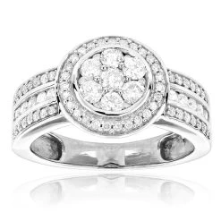 14K White Gold Pre-Set Diamond Engagement Ring 1.21ct