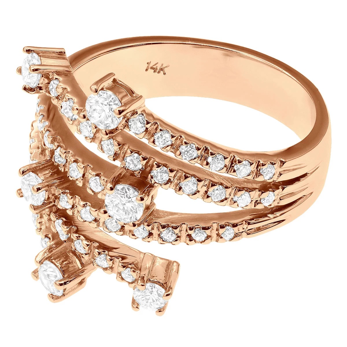 14K White Gold Right Hand Diamond Ring 0.94ct - Image 6