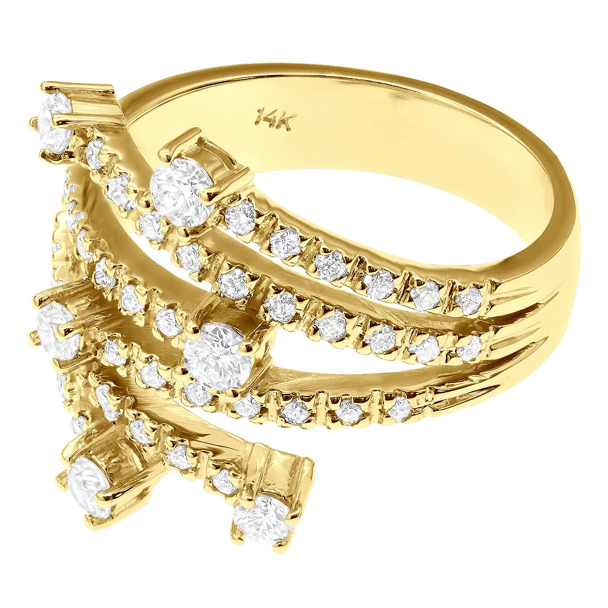 14K White Gold Right Hand Diamond Ring 0.94ct - Image 5