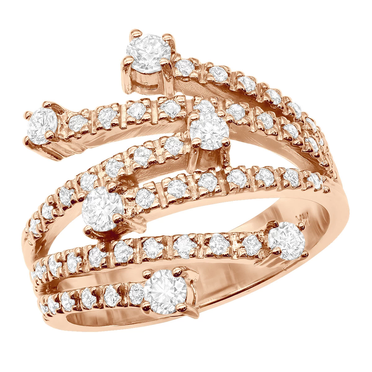 14K White Gold Right Hand Diamond Ring 0.94ct - Image 3