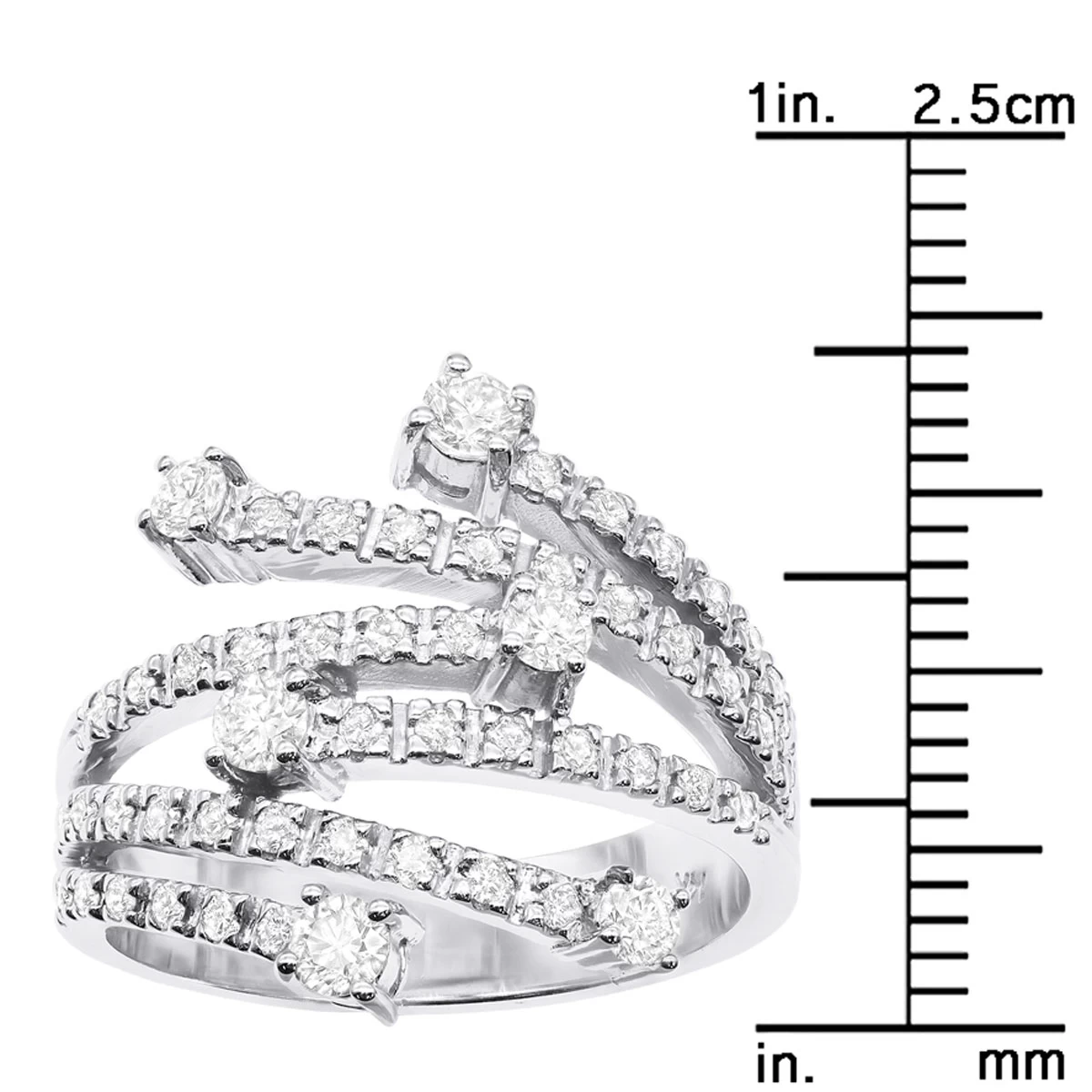 14K White Gold Right Hand Diamond Ring 0.94ct - Image 8