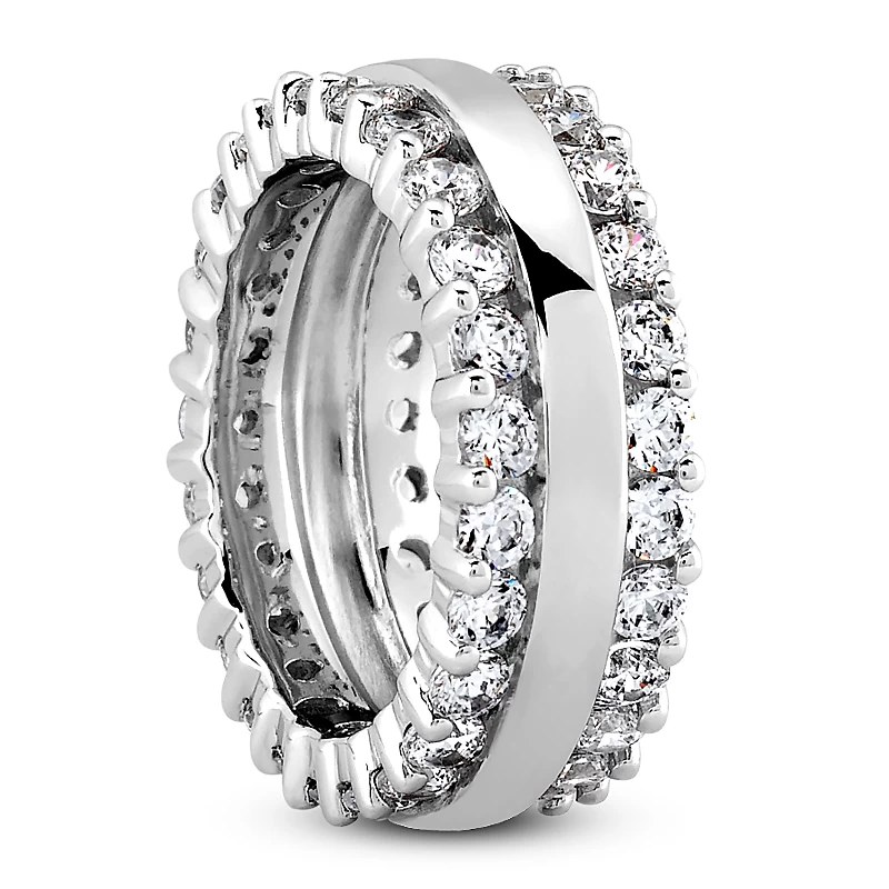 14K White Gold Round Diamond Eternity Ring 1.86ct - Image 4