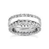 14K White Gold Round Diamond Eternity Ring 1.86ct