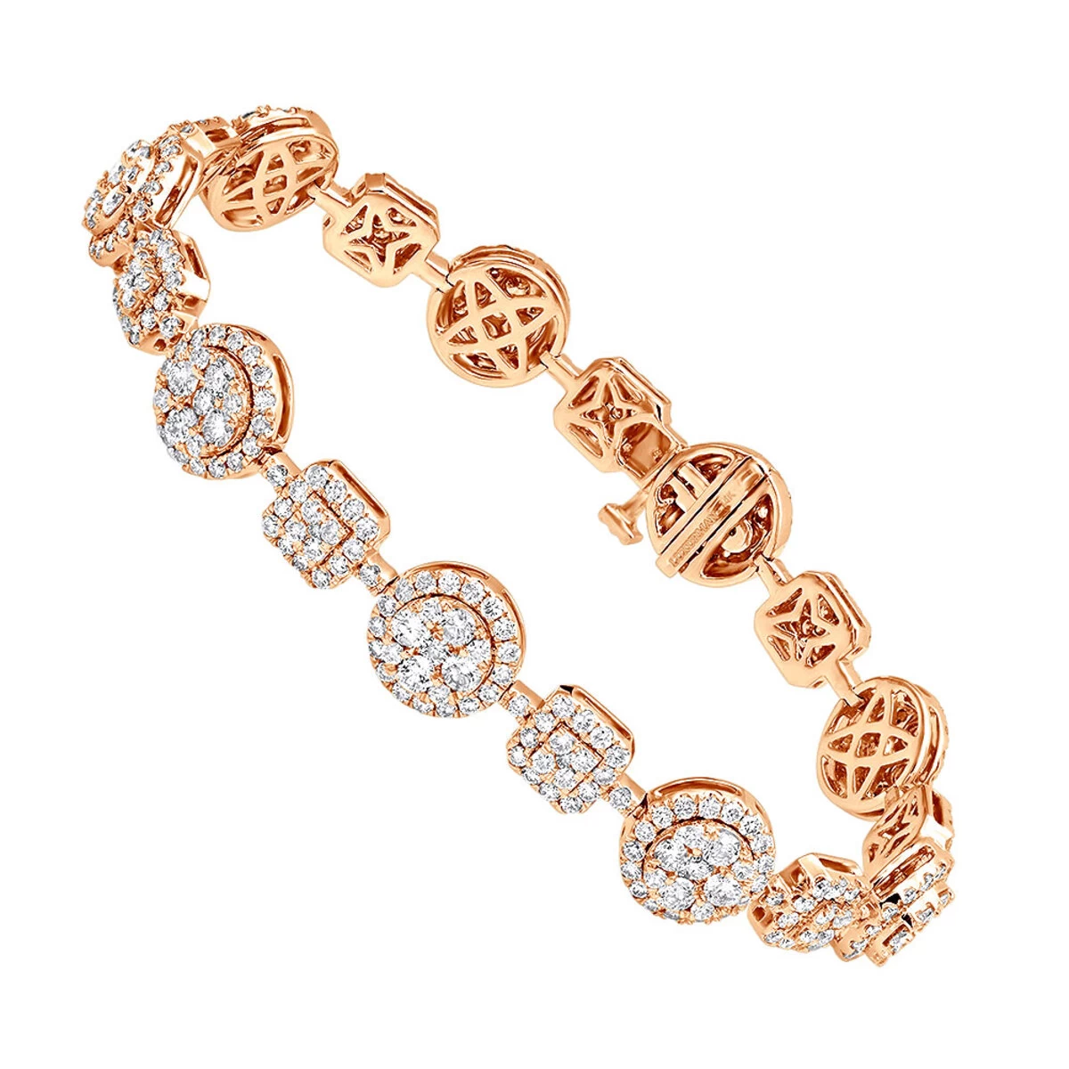 14K White Gold Women's Diamond Bracelet 6 Carat Pave Diamonds By Luxurman - Image 3