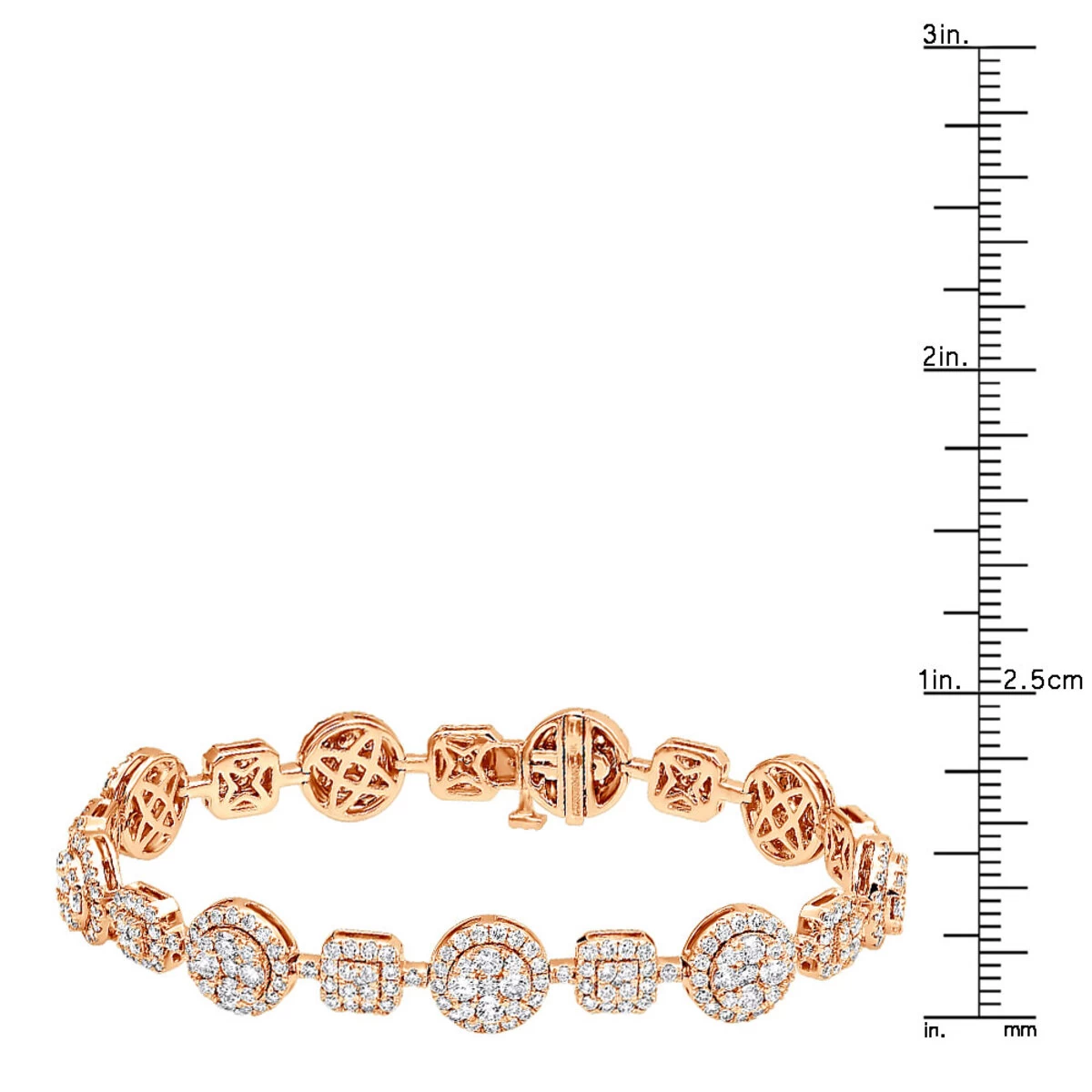 14K White Gold Women's Diamond Bracelet 6 Carat Pave Diamonds By Luxurman - Image 10