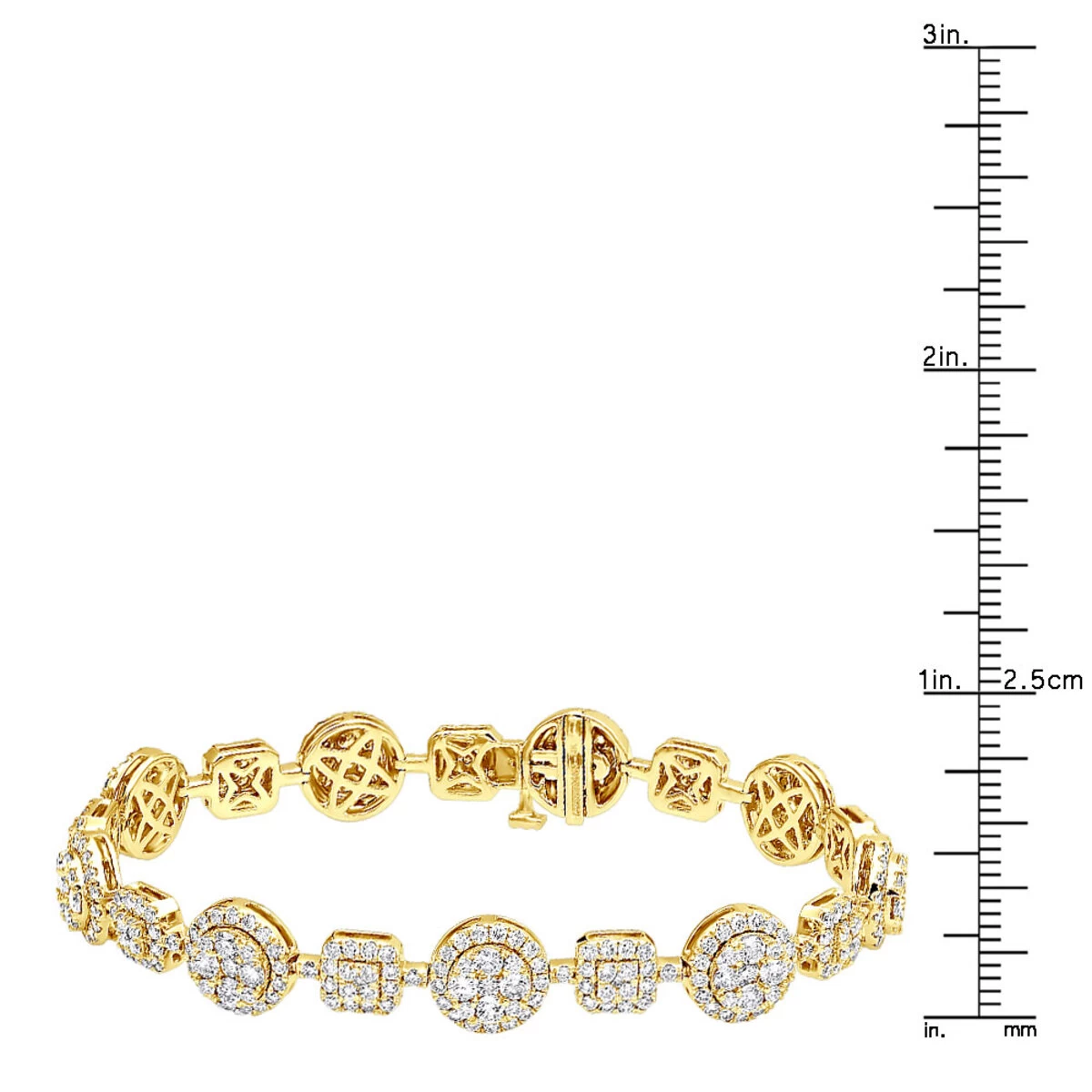 14K White Gold Women's Diamond Bracelet 6 Carat Pave Diamonds By Luxurman - Image 9