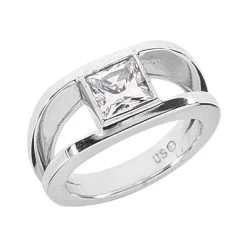 14K White Gold Women's Diamond Ring 1.25ct