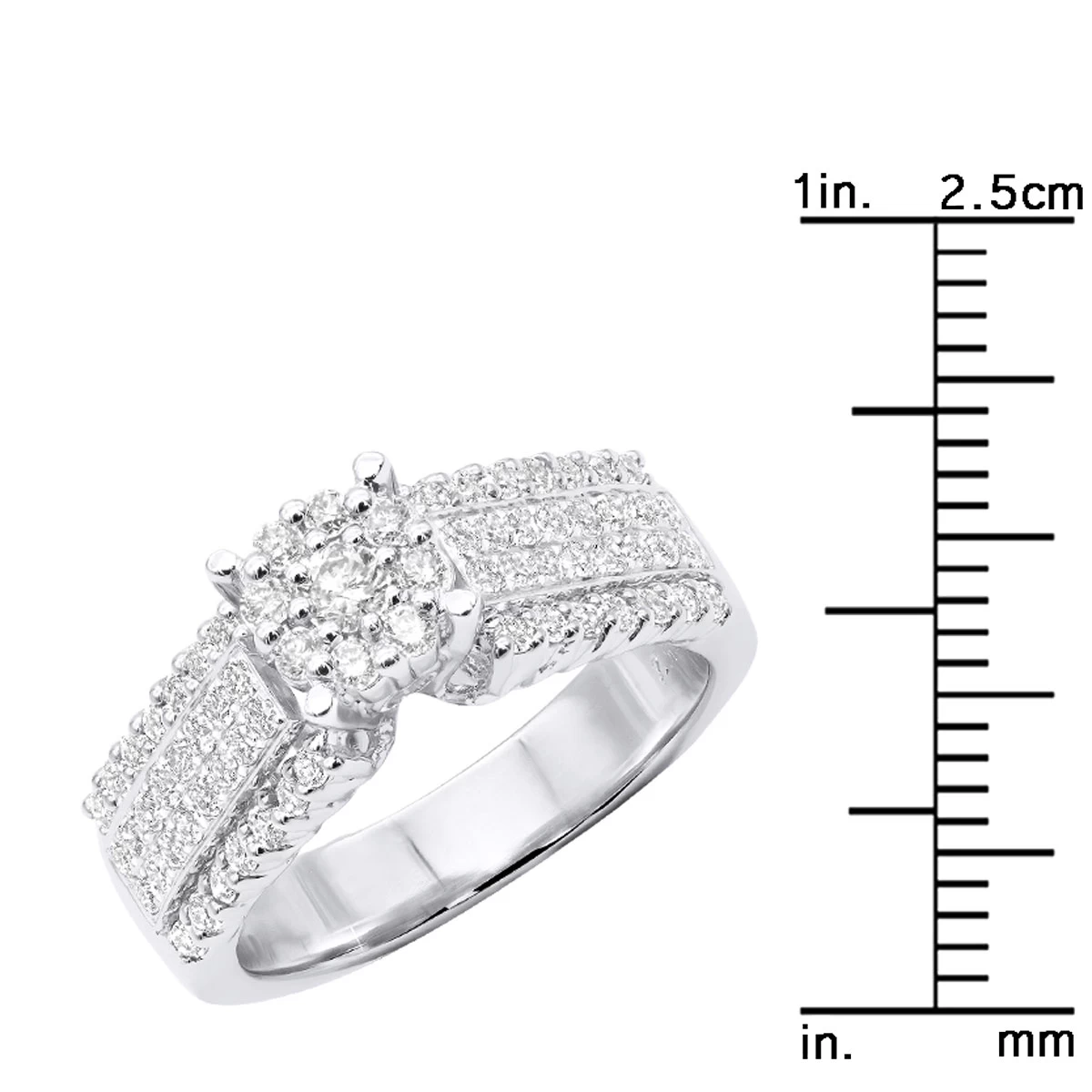 14K White Gold Pre-Set Diamond Engagement Ring 1.08ct - Image 8