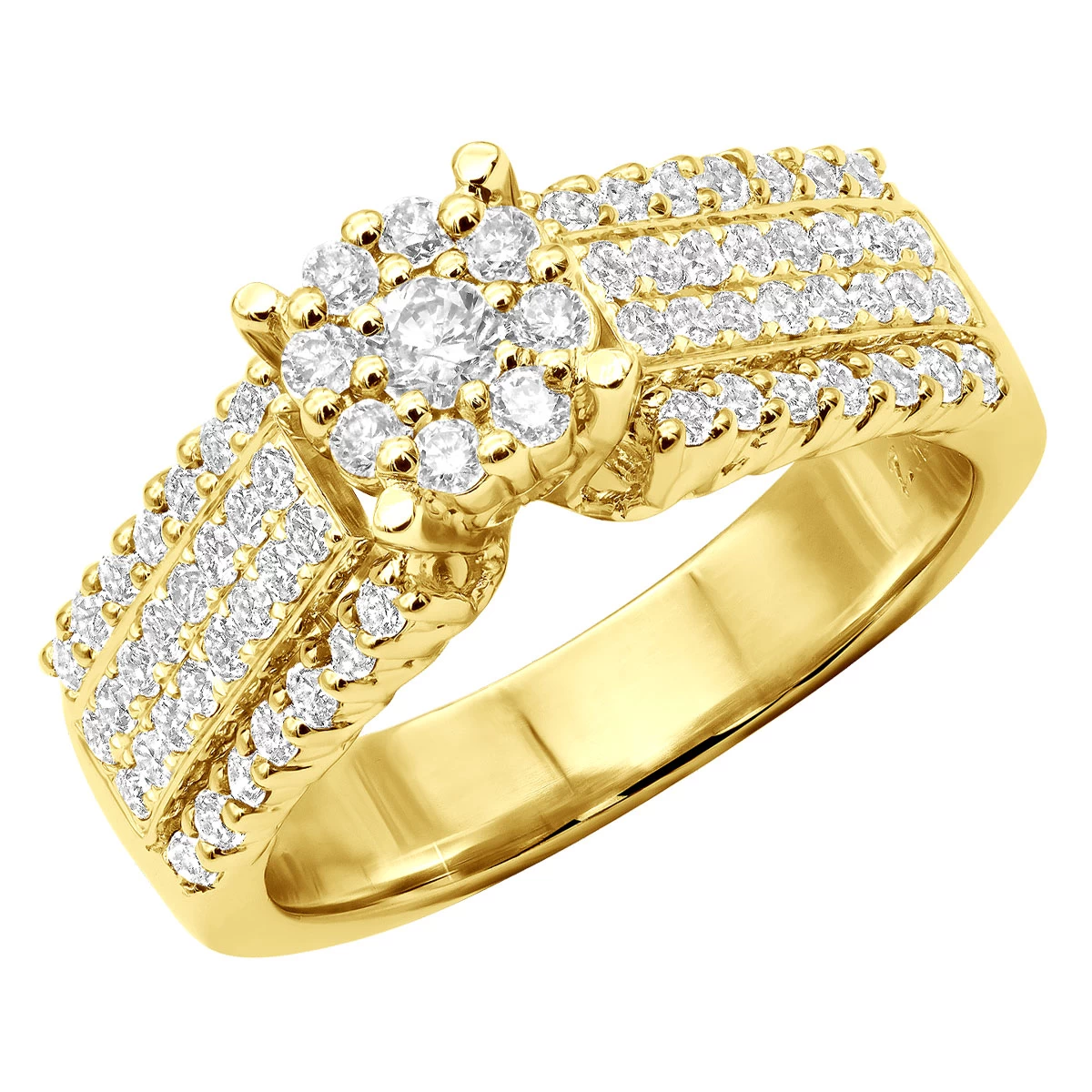 14K White Gold Pre-Set Diamond Engagement Ring 1.08ct - Image 2