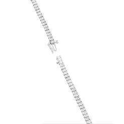 14K White Gold Princess Cut Diamond Tennis Bracelet For Women 4.83ct