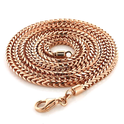 14K Rose Gold Franco Chain 2.5mm 24-30in - Image 2