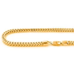Solid 14K Yellow Gold Franco Chain 4mm 24-40in