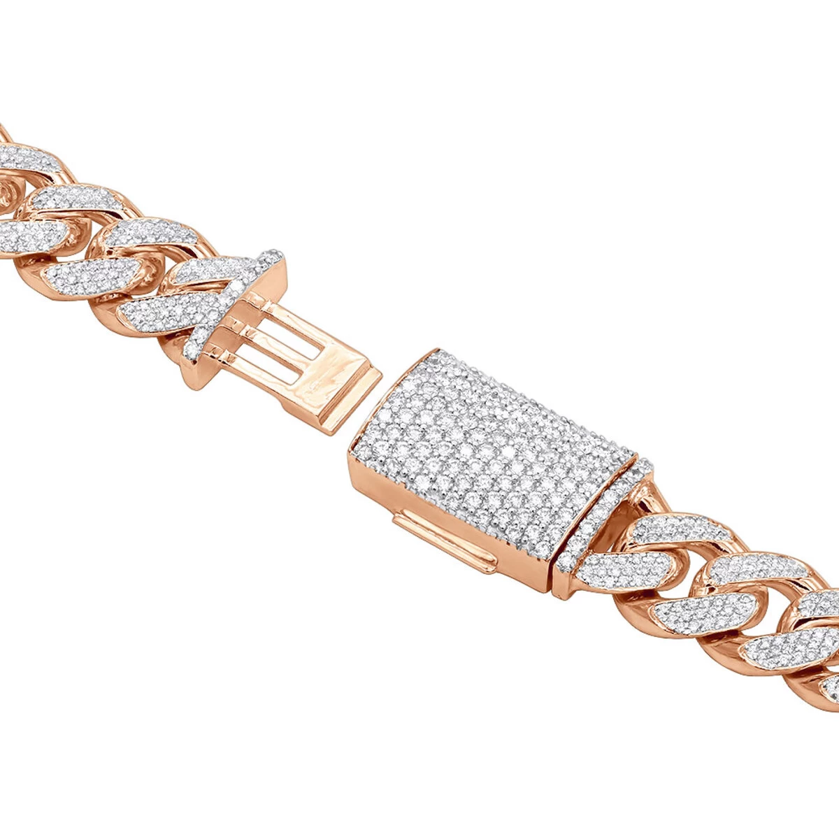15 Carats Real Diamond Cuban Link Chain Choker Necklace 14K Yellow Gold 12mm Wide - Image 6