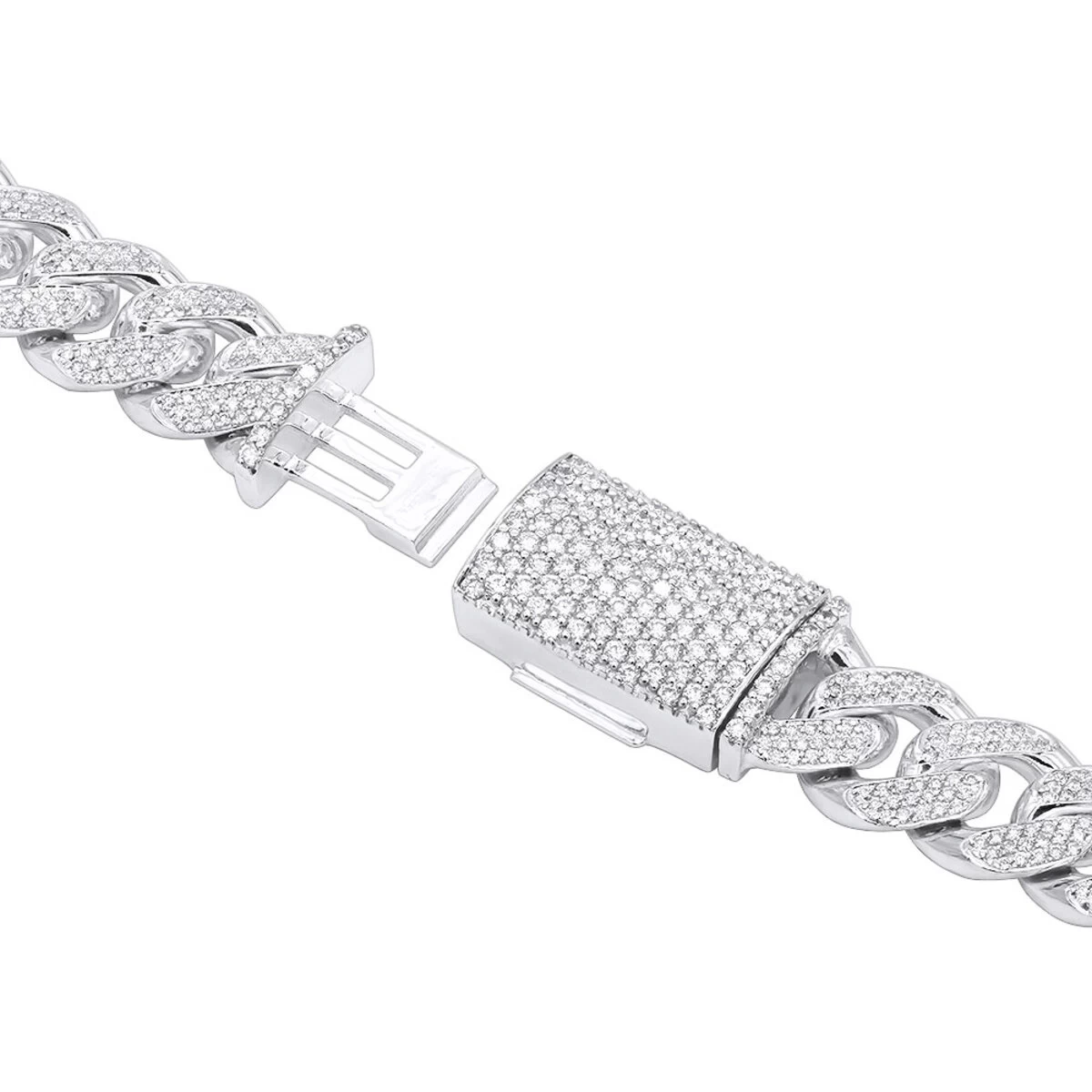 15 Carats Real Diamond Cuban Link Chain Choker Necklace 14K Yellow Gold 12mm Wide - Image 4