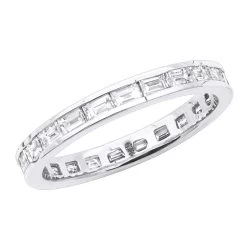 Thin 18K White Gold Diamond Eternity Ring 1.60ct