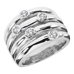 18K White Gold Diamond Right Hand Ring 0.50ct