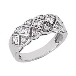 18K White Gold Ladies Diamond Ring 0.51ct