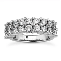 18K White Gold Men's Diamond Ring 2.74ct