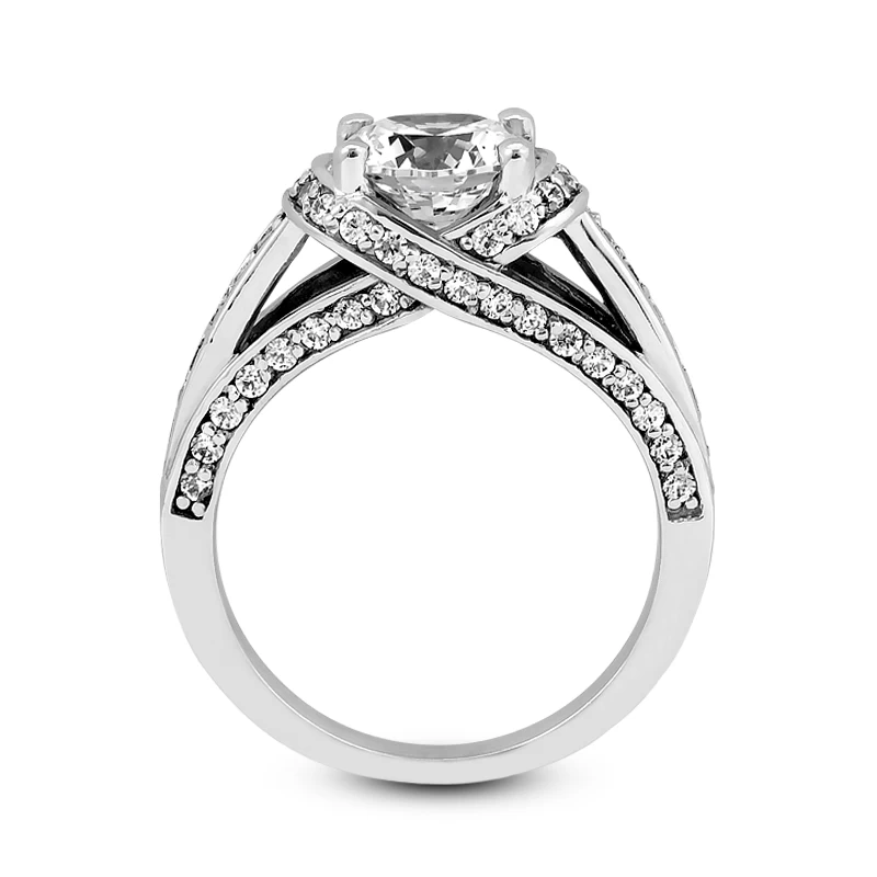 18K White Gold Round Diamond Engagement Ring 1.16ct - Image 9