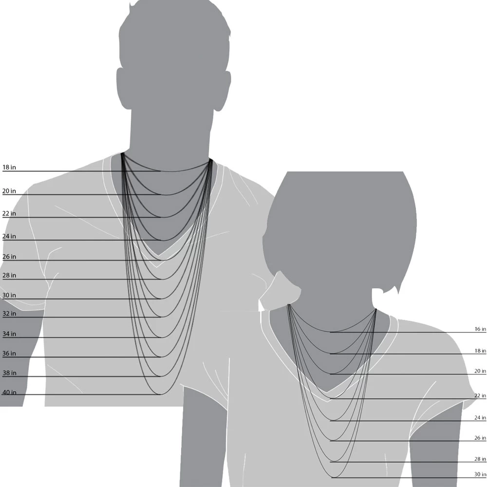 LUXURMAN Solid 14K White Gold Box Chain For Men & Women 1.4mm Wide - Image 7