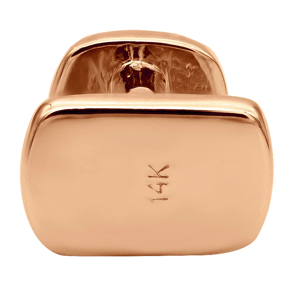 Custom 14K White Gold Shirt Studs With Real Diamonds - Image 6