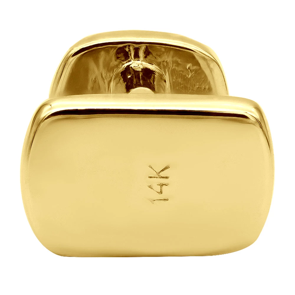 Custom 14K White Gold Shirt Studs With Real Diamonds - Image 5