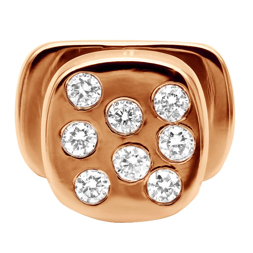 Custom 14K White Gold Shirt Studs With Real Diamonds - Image 3