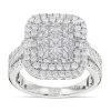 Designer 2.40ct Diamond 14K White Gold Diamond Ring