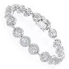 Designer 18K White Gold Diamond Bracelet For Women 6ct By Luxurman