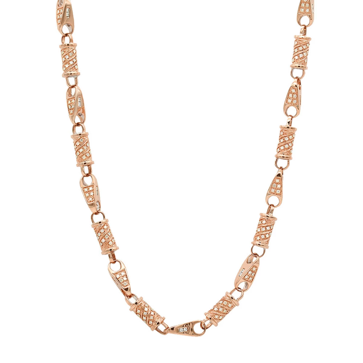 14K Yellow Gold Diamond Chain Necklace 7.08ct - Image 3
