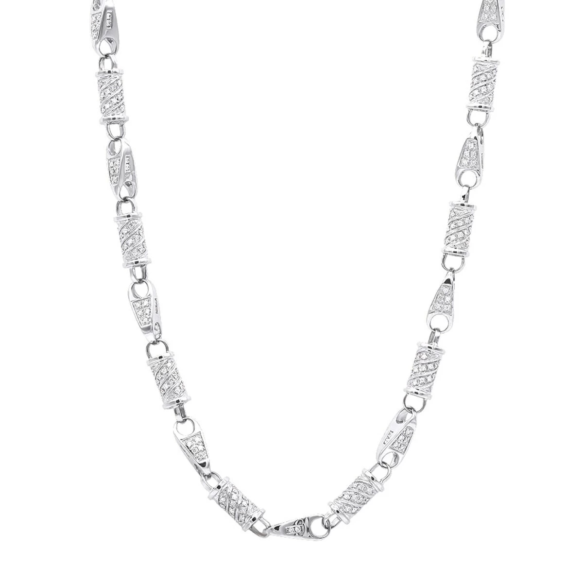 14K Yellow Gold Diamond Chain Necklace 7.08ct - Image 2