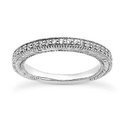 Ultra Thin Diamond Platinum Engagement Wedding Ring 0.21ct 1.5mm