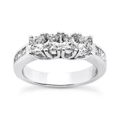 Thin Diamond Platinum Engagement Wedding Ring 0.80ct