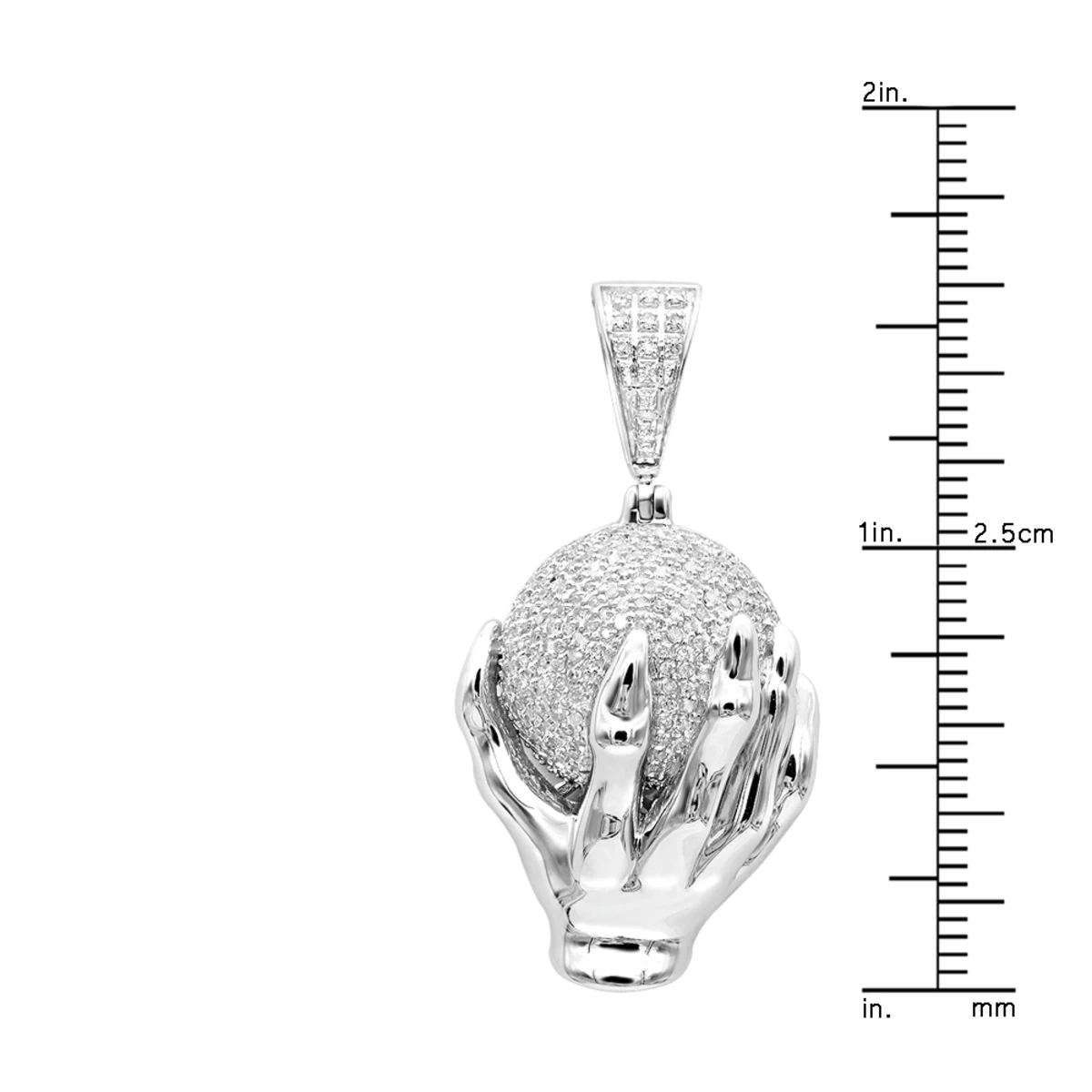 Gold The World Is Mine Diamond Pendant For Men Dragon Claw Holding A Ball - Image 6