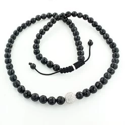 Hip Hop Disco Ball Diamond Necklace 0.85ct