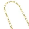 Hollow 10K Yellow Gold Figaro Chain For Men & Women 6.5mm Wide