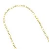 Hollow 14K Yellow Gold Figaro Chain For Men & Women 3.5mm Wide