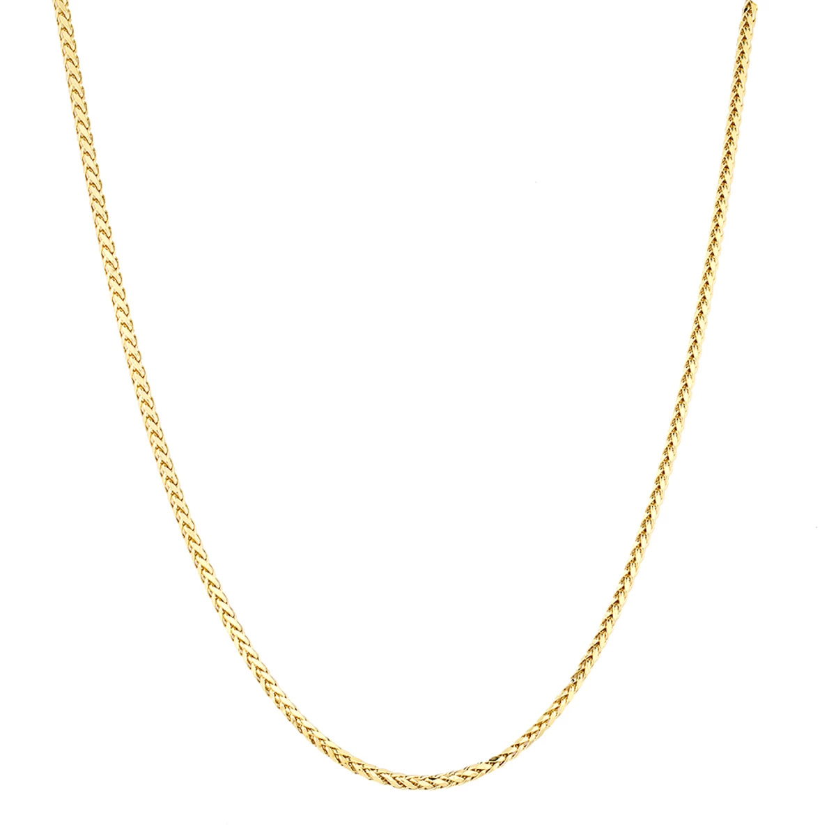 Hollow 14K Yellow Gold Franco Chain For Men Round Diamond Cut 4mm Wide - Image 3