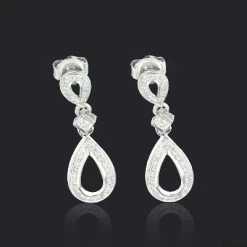 Ladies Diamond Drop Earrings 0.28ct 10K Rose Gold