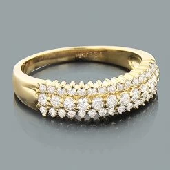 Thin Ladies Diamond Wedding Band 0.70ct 14K Yellow Gold